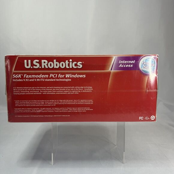 US Robotics 56k Faxmodem PCI For Windows (V.92) Model: USR5699B*NEW SEAL IN BOX! - Picture 5 of 6